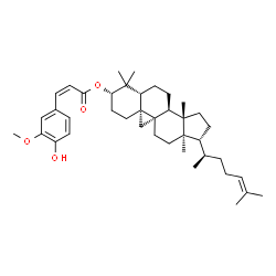 ChemSpider 2D Image | (3beta,9beta)-9,19-Cyclolanost-24-en-3-yl (2Z)-3-(4-hydroxy-3-methoxyphenyl)acrylate | C40H58O4