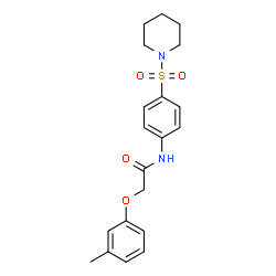 ChemSpider 2D Image | 2-(3-Methylphenoxy)-N-[4-(1-piperidinylsulfonyl)phenyl]acetamide | C20H24N2O4S