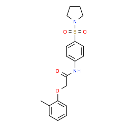 ChemSpider 2D Image | 2-(2-Methylphenoxy)-N-[4-(1-pyrrolidinylsulfonyl)phenyl]acetamide | C19H22N2O4S