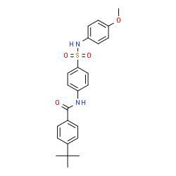 ChemSpider 2D Image | N-{4-[(4-Methoxyphenyl)sulfamoyl]phenyl}-4-(2-methyl-2-propanyl)benzamide | C24H26N2O4S