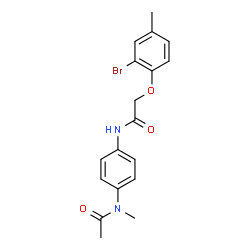 ChemSpider 2D Image | 2-(2-BROMO-4-METHYLPHENOXY)-N-[4-(N-METHYLACETAMIDO)PHENYL]ACETAMIDE | C18H19BrN2O3