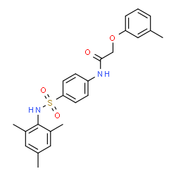 ChemSpider 2D Image | N-[4-(Mesitylsulfamoyl)phenyl]-2-(3-methylphenoxy)acetamide | C24H26N2O4S