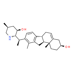 ChemSpider 2D Image | (3beta,20R,23R)-14,15,16,17-Tetradehydroveratraman-3,23-diol | C27H39NO2