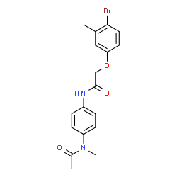ChemSpider 2D Image | N-(4-{[(4-Bromo-3-methylphenoxy)acetyl]amino}phenyl)-N-methylacetamide | C18H19BrN2O3