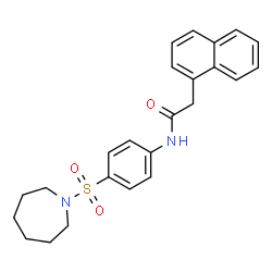 ChemSpider 2D Image | N-[4-(1-Azepanylsulfonyl)phenyl]-2-(1-naphthyl)acetamide | C24H26N2O3S