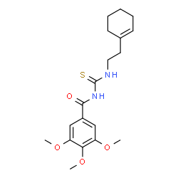 ChemSpider 2D Image | N-{[2-(1-Cyclohexen-1-yl)ethyl]carbamothioyl}-3,4,5-trimethoxybenzamide | C19H26N2O4S
