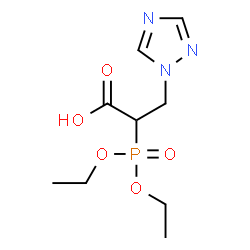 ChemSpider 2D Image | 2-(Diethoxyphosphoryl)-3-(1H-1,2,4-triazol-1-yl)propanoic acid | C9H16N3O5P