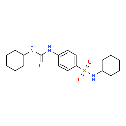 ChemSpider 2D Image | N-Cyclohexyl-4-[(cyclohexylcarbamoyl)amino]benzenesulfonamide | C19H29N3O3S
