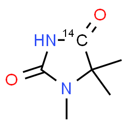 ChemSpider 2D Image | 1,5,5-Trimethyl-2,4-(4-~14~C)imidazolidinedione | C514CH10N2O2