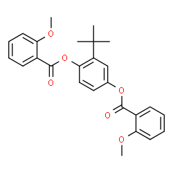 ChemSpider 2D Image | 2-(2-Methyl-2-propanyl)-1,4-phenylene bis(2-methoxybenzoate) | C26H26O6