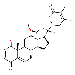 ChemSpider 2D Image | (18R)-18-Methoxy-18,20:22,26-diepoxyergosta-2,5,24-triene-1,4,26-trione | C29H36O6