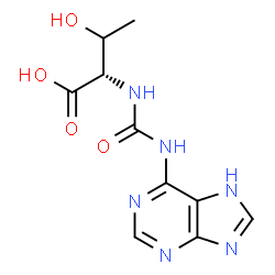 ChemSpider 2D Image | N-(7H-Purin-6-ylcarbamoyl)-L-threonine | C10H12N6O4