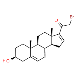 ChemSpider 2D Image | (3beta)-21-Bromo-3-hydroxypregna-5,16-dien-20-one | C21H29BrO2