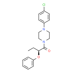 ChemSpider 2D Image | (2S)-1-[4-(4-Chlorophenyl)-1-piperazinyl]-2-phenoxy-1-butanone | C20H23ClN2O2