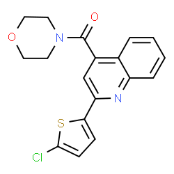 ChemSpider 2D Image | [2-(5-Chloro-2-thienyl)-4-quinolinyl](4-morpholinyl)methanone | C18H15ClN2O2S