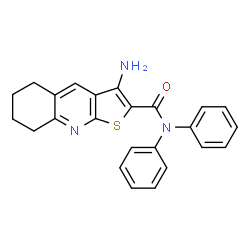 ChemSpider 2D Image | 3-Amino-N,N-diphenyl-5,6,7,8-tetrahydrothieno[2,3-b]quinoline-2-carboxamide | C24H21N3OS