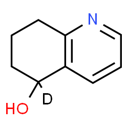 ChemSpider 2D Image | (5-~2~H)-5,6,7,8-Tetrahydro-5-quinolinol | C9H10DNO