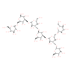 ChemSpider 2D Image | beta-D-Glucopyranosyl-(1->6)-[alpha-D-glucopyranosyl-(1->3)-[beta-D-glucopyranosyl-(1->6)]-beta-D-glucopyranosyl-(1->3)-beta-D-glucopyranosyl-(1->3)-beta-D-glucopyranosyl-(1->3)]-beta-D-glucopyranose | C42H72O36
