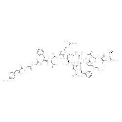 ChemSpider 2D Image | L-Tyrosylglycylglycyl-L-phenylalanyl-L-leucyl-L-arginyl-L-arginyl-D-glutaminyl-D-phenylalanyl-L-lysyl-D-valyl-D-valyl-D-threonine | C74H115N21O17
