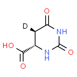 ChemSpider 2D Image | (4S,5R)-2,6-Dioxo(5-~2~H_1_)hexahydro-4-pyrimidinecarboxylic acid | C5H5DN2O4