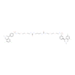 ChemSpider 2D Image | 3-[(4S)-6,8-Dichloro-2-methyl-1,2,3,4-tetrahydro-4-isoquinolinyl]-N-{26-[({4-[(4R)-6,8-dichloro-2-methyl-1,2,3,4-tetrahydro-4-isoquinolinyl]phenyl}sulfonyl)amino]-10,17-dioxo-3,6,21,24-tetraoxa-9,11,1
6,18-tetraazahexacos-1-yl}benzenesulfonamide | C50H66Cl4N8O10S2