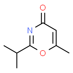ChemSpider 2D Image | 2-Isopropyl-6-methyl-4H-1,3-oxazin-4-one | C8H11NO2