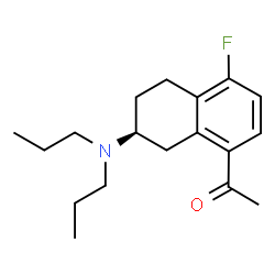 ChemSpider 2D Image | 1-[(7S)-7-(Dipropylamino)-4-fluoro-5,6,7,8-tetrahydro-1-naphthalenyl]ethanone | C18H26FNO