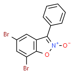 ChemSpider 2D Image | 5,7-Dibromo-3-phenyl-1,2-benzoxazole 2-oxide | C13H7Br2NO2