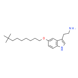 ChemSpider 2D Image | 2-{5-[(8,8-Dimethylnonyl)oxy]-1H-indol-3-yl}ethanamine | C21H34N2O
