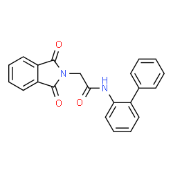 ChemSpider 2D Image | N-(2-Biphenylyl)-2-(1,3-dioxo-1,3-dihydro-2H-isoindol-2-yl)acetamide | C22H16N2O3