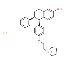 ChemSpider 2D Image | LASOFOXIFENE HYDROCHLORIDE | C28H32ClNO2