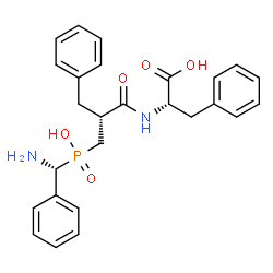 ChemSpider 2D Image | N-[(2S)-3-{[(R)-Amino(phenyl)methyl](hydroxy)phosphoryl}-2-benzylpropanoyl]-L-phenylalanine | C26H29N2O5P