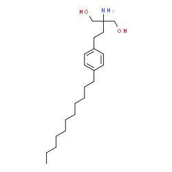 ChemSpider 2D Image | 2-Amino-2-[2-(4-undecylphenyl)ethyl]-1,3-propanediol | C22H39NO2
