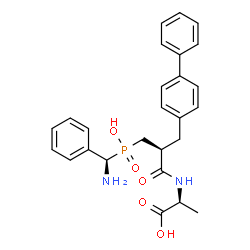 ChemSpider 2D Image | N-[(2S)-3-{[(R)-Amino(phenyl)methyl](hydroxy)phosphoryl}-2-(4-biphenylylmethyl)propanoyl]-L-alanine | C26H29N2O5P