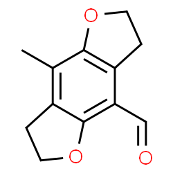 ChemSpider 2D Image | 8-Methyl-2,3,6,7-tetrahydrofuro[2,3-f][1]benzofuran-4-carbaldehyde | C12H12O3