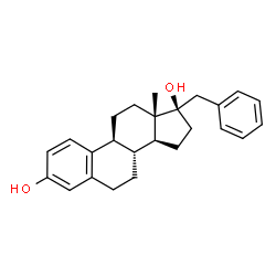 ChemSpider 2D Image | (17beta)-17-Benzylestra-1,3,5(10)-triene-3,17-diol | C25H30O2