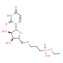 ChemSpider 2D Image | 5'-O-{3-[Ethoxy(hydroxy)phosphoryl]propyl}uridine | C14H23N2O9P