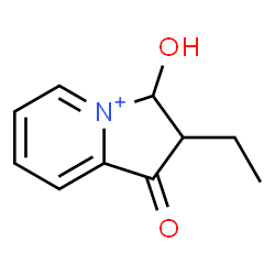 ChemSpider 2D Image | 2-Ethyl-3-hydroxy-1-oxo-2,3-dihydro-1H-indolizinium | C10H12NO2