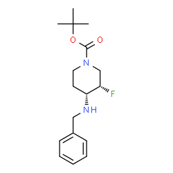 ChemSpider 2D Image | tert-butyl (3S,4R)-4-(benzylamino)-3-fluoropiperidine-1-carboxylate | C17H25FN2O2