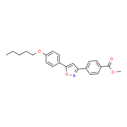 ChemSpider 2D Image | methyl 4-(5-(4-(pentyloxy)phenyl)isoxazol-3-yl)benzoate | C22H23NO4