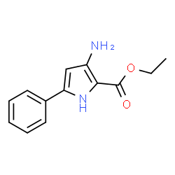 ChemSpider 2D Image | Ethyl 3-amino-5-phenyl-1H-pyrrole-2-carboxylate | C13H14N2O2