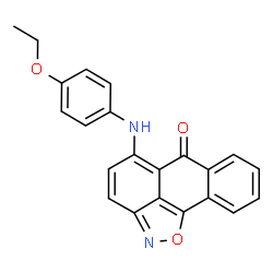 ChemSpider 2D Image | 5-(4-Ethoxy-phenylamino)-anthra[1,9-cd]isoxazol-6-one | C22H16N2O3