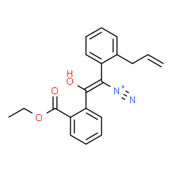 ChemSpider 2D Image | (E)-1-(2-Allylphenyl)-2-[2-(ethoxycarbonyl)phenyl]-2-hydroxyethenediazonium | C20H19N2O3
