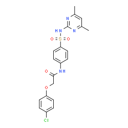 ChemSpider 2D Image | 2-(4-Chlorophenoxy)-N-{4-[(4,6-dimethyl-2-pyrimidinyl)sulfamoyl]phenyl}acetamide | C20H19ClN4O4S