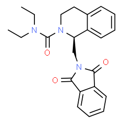 ChemSpider 2D Image | (1S)-1-[(1,3-Dioxo-1,3-dihydro-2H-isoindol-2-yl)methyl]-N,N-diethyl-3,4-dihydro-2(1H)-isoquinolinecarboxamide | C23H25N3O3