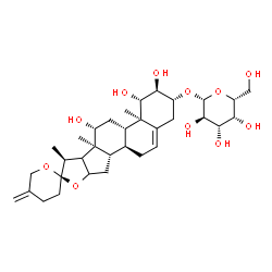 ChemSpider 2D Image | (1beta,2alpha,3beta,12beta,16xi,17xi)-1,2,12-Trihydroxyspirosta-5,25(27)-dien-3-yl beta-D-galactopyranoside | C33H50O11