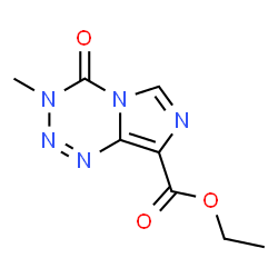 ChemSpider 2D Image | Ethyl 3-methyl-4-oxo-3,4-dihydroimidazo[5,1-d][1,2,3,5]tetrazine-8-carboxylate | C8H9N5O3