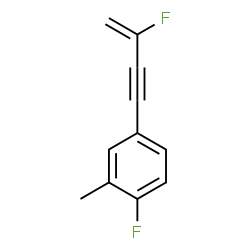 ChemSpider 2D Image | 1-Fluoro-4-(3-fluoro-3-buten-1-yn-1-yl)-2-methylbenzene | C11H8F2