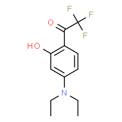 ChemSpider 2D Image | 1-[4-(Diethylamino)-2-hydroxyphenyl]-2,2,2-trifluoroethanone | C12H14F3NO2