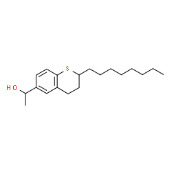 ChemSpider 2D Image | 1-(2-Octyl-3,4-dihydro-2H-thiochromen-6-yl)ethanol | C19H30OS